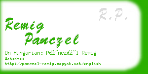 remig panczel business card